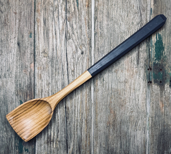 OP310  Flat Top Cherry Cooking Spoon with Painted Handle