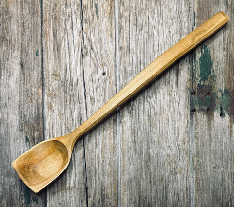 Flat-topped Cherry Wood Cooking Spoon OP0095