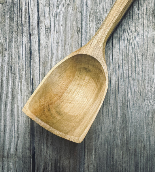 Flat-topped Cherry Wood Cooking Spoon OP0095