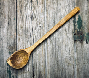 Spalted Cherry Wood Pot Scraper Spoon OP0097