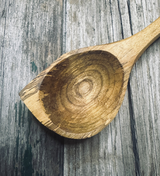 Spalted Cherry Wood Pot Scraper Spoon OP0097