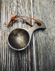 OP107 Large Walnut Coffee Scoop