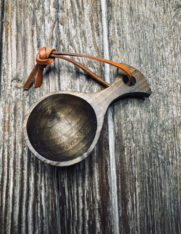 OP107 Large Walnut Coffee Scoop