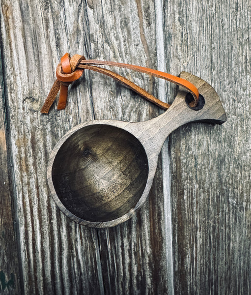 OP107 Large Walnut Coffee Scoop