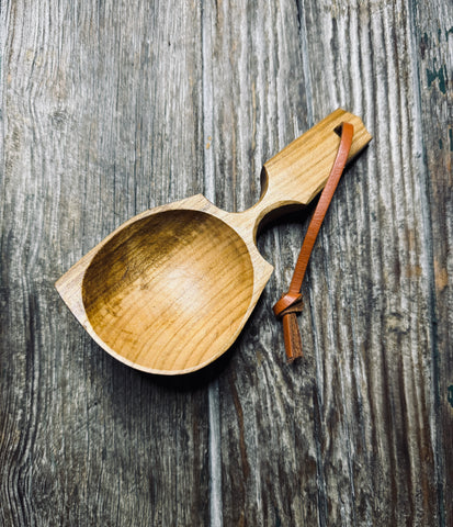 OP207 Large Cherry Wood Pocket Spoon