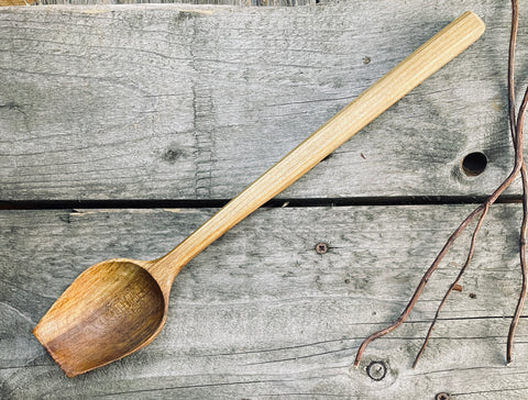 OP0050 Cherry wood flat top stirring/serving spoon