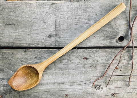 OP0049 Cherry Wood Pot Scraper Spoon