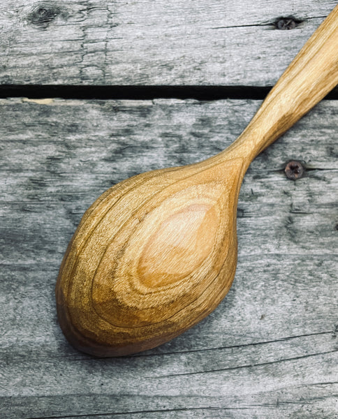 OP0041  Cherry wood serving spoon