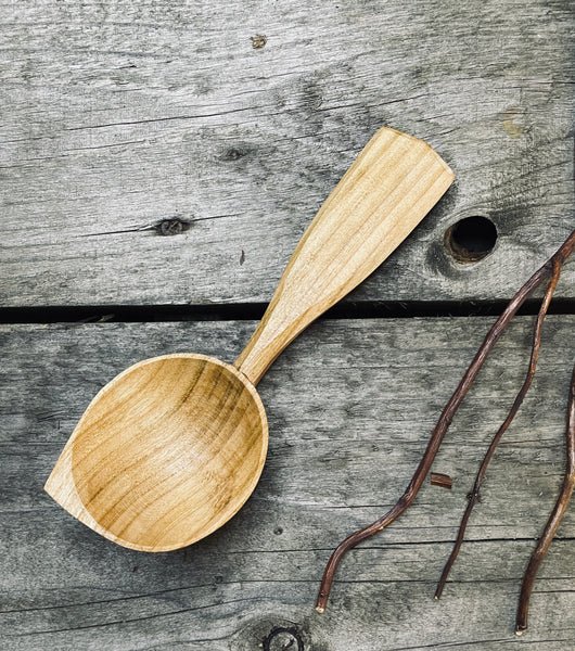 OP0056 cherry wood pocket spoon