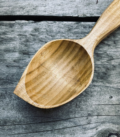 OP0040 Swedish style cherry wood eating spoon