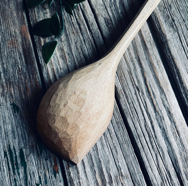 0004 Sycamore wood pot scraper spoon