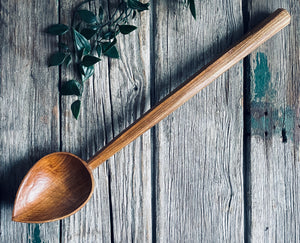 0006 cherry wood Romany style serving spoon