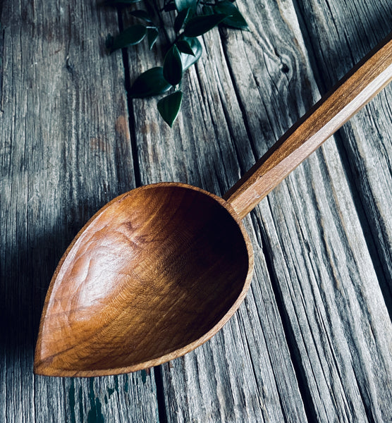 0006 cherry wood Romany style serving spoon