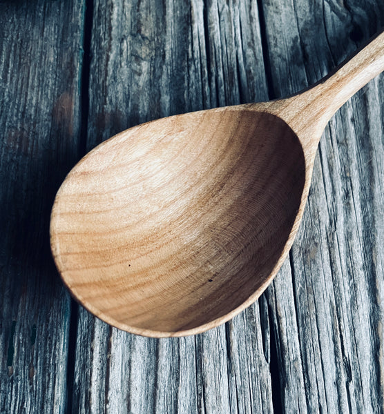 0011 cherry wood eating spoon