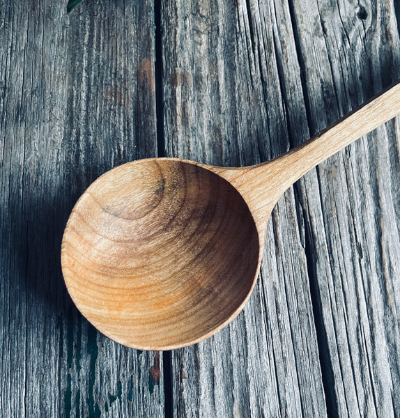 0015 cherry wood medium-sized cooking spoon