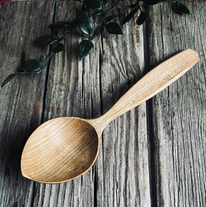 0026 Large cherry wood eating spoon
