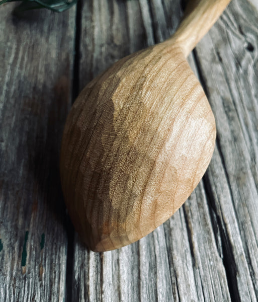 0026 Large cherry wood eating spoon