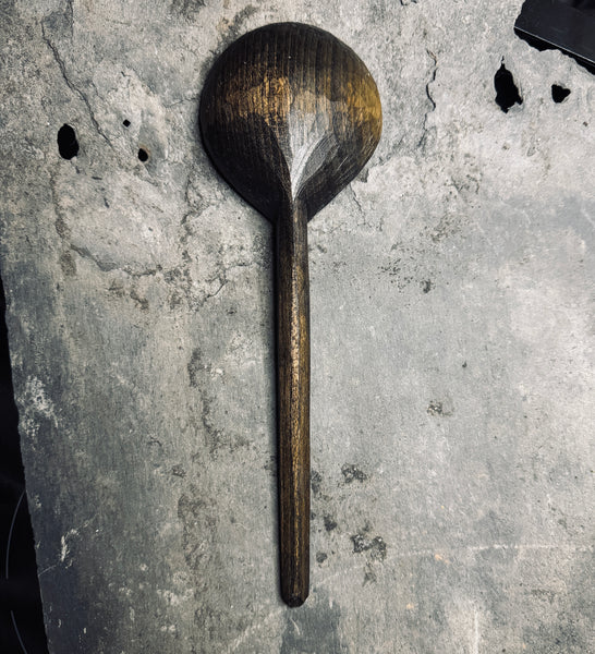 OP211 Set of 3 Ebonised Cherry Wood Ramen Spoons