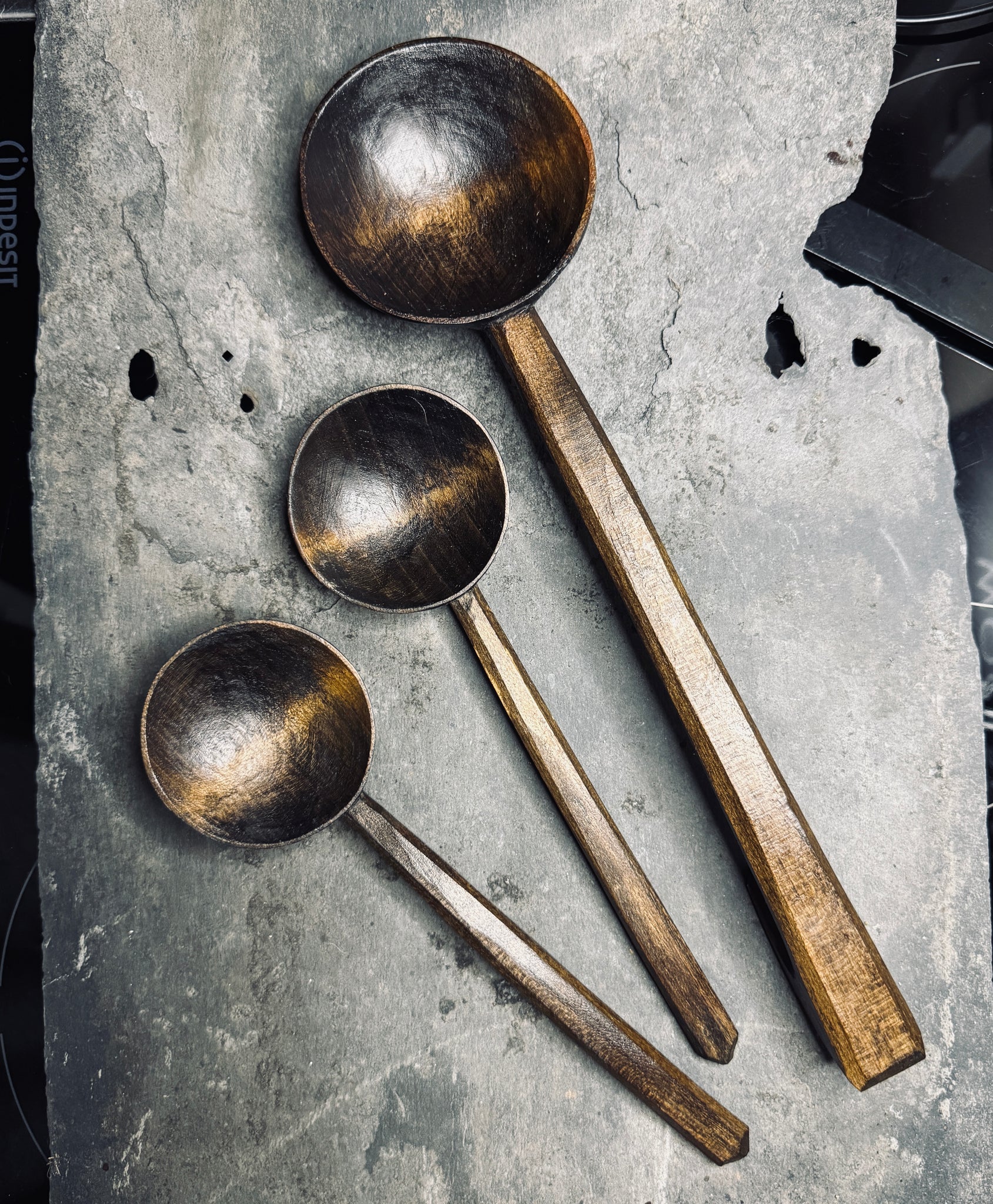 OP212 Set of 3 Traditional Welsh Cawl Spoons
